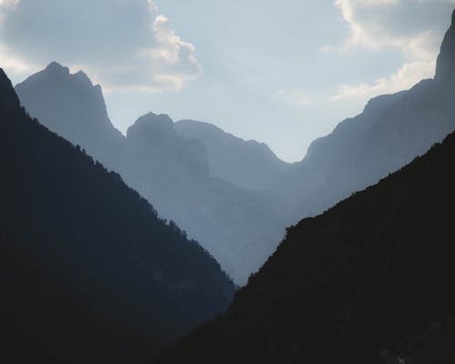 シルエット, 山岳, 旅行の無料の写真素材
