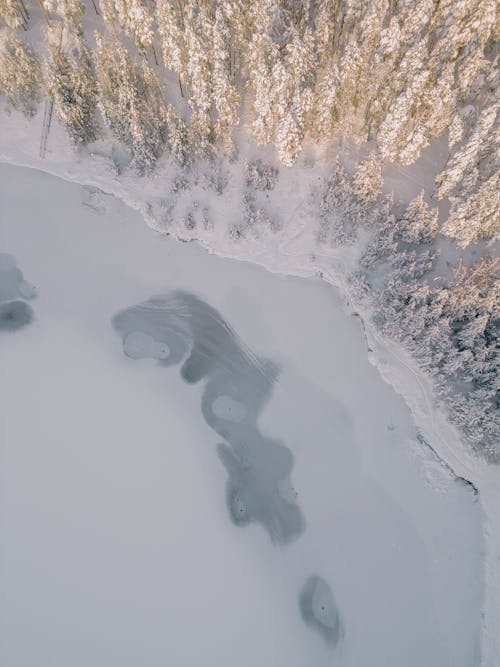 Gratis lagerfoto af droneoptagelse, forkølelse, frossen