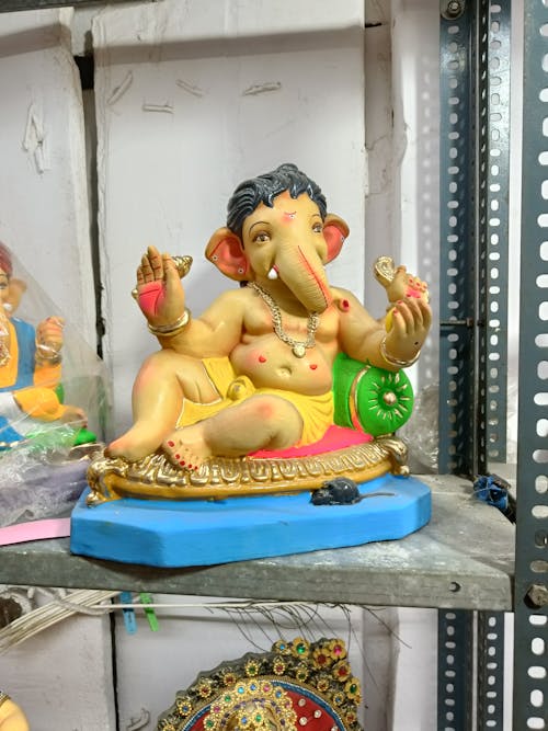 Colorful Figurines of a Hindu Deity