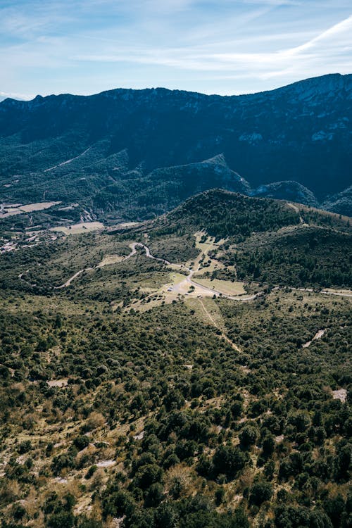 Foto d'estoc gratuïta de carretera, foto des d'un dron, fotografia aèria