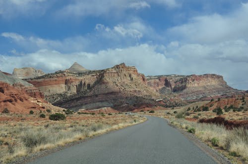 Sandstone Rock Formation Seen from Road 