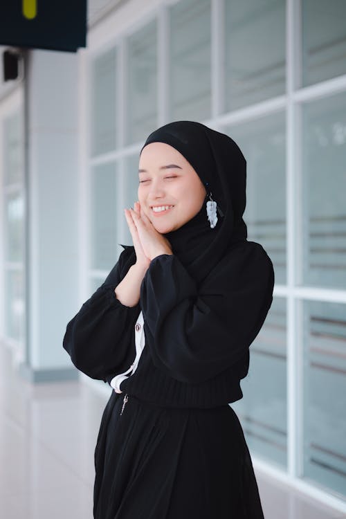 Smiling Woman in Headscarf