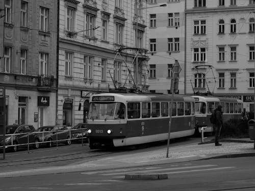 Cable Car in Black and White