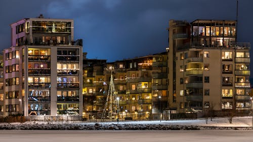 公寓建築, 冬季, 延雪平 的 免费素材图片