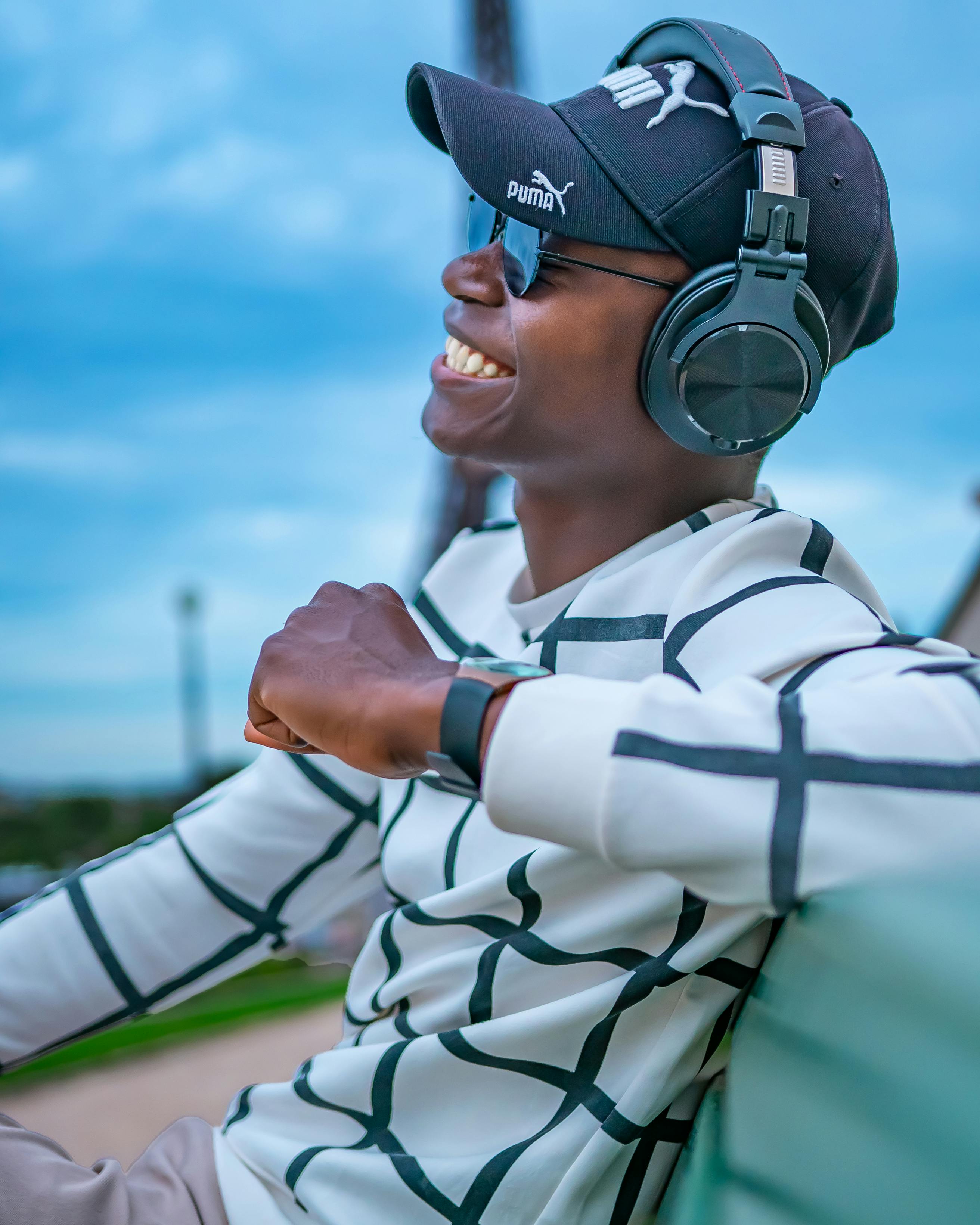 Free Photo | Black boy posing with headphones