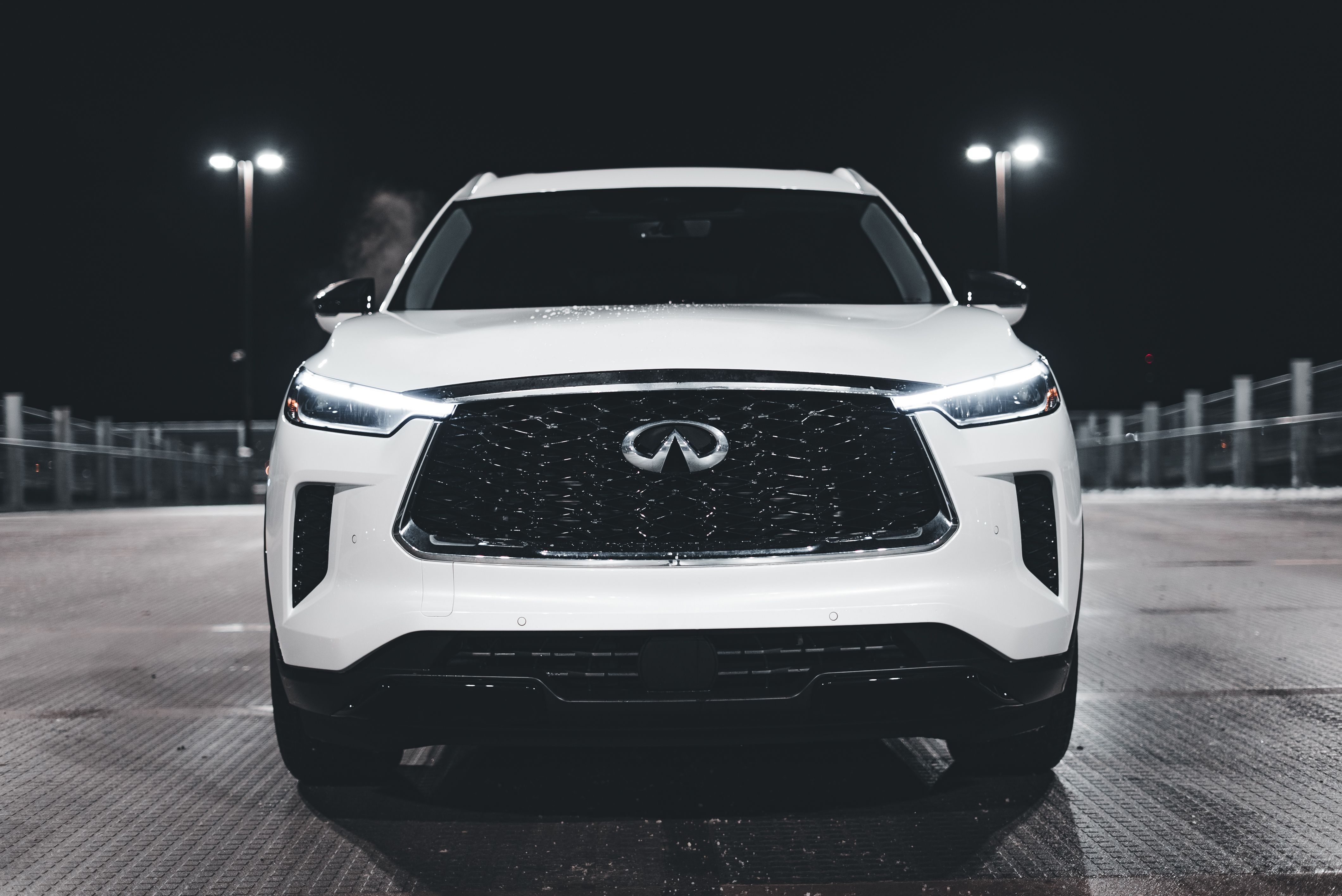 white luxury SUV exterior
