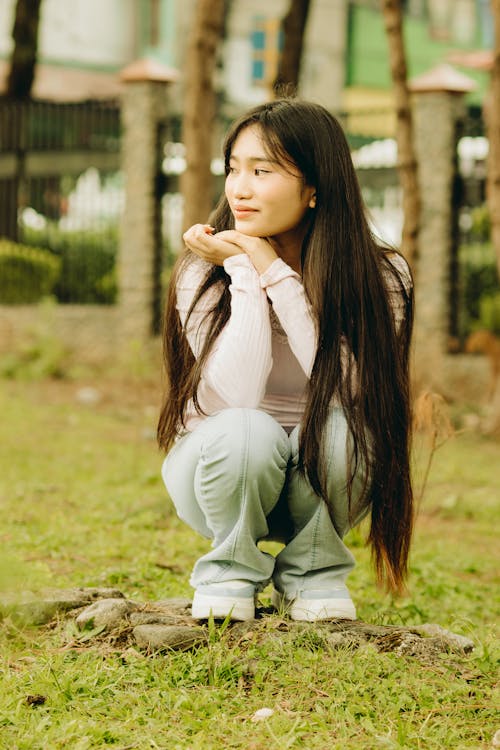 Portrait of a Woman Crouching 