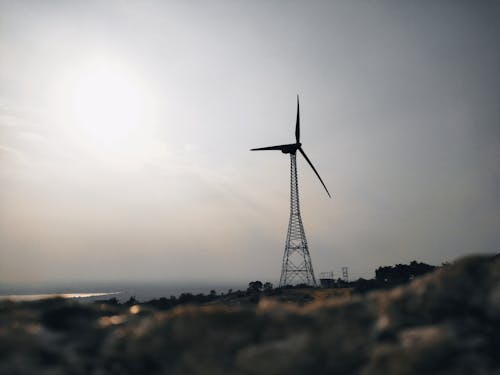Wind Turbine Standing on a Hill