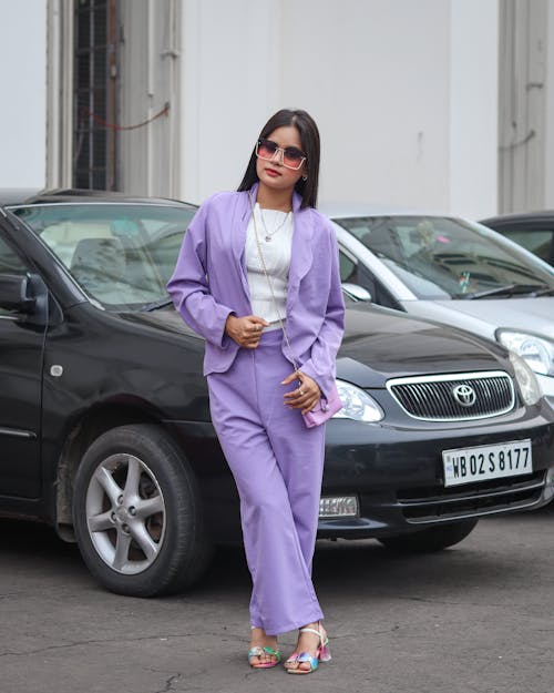 Woman in Purple Suit 