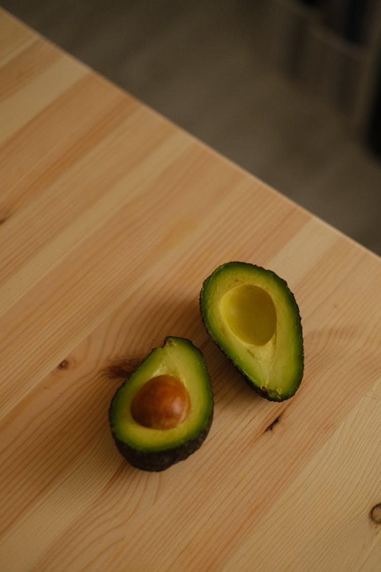 Close Up Of Avocado Halves