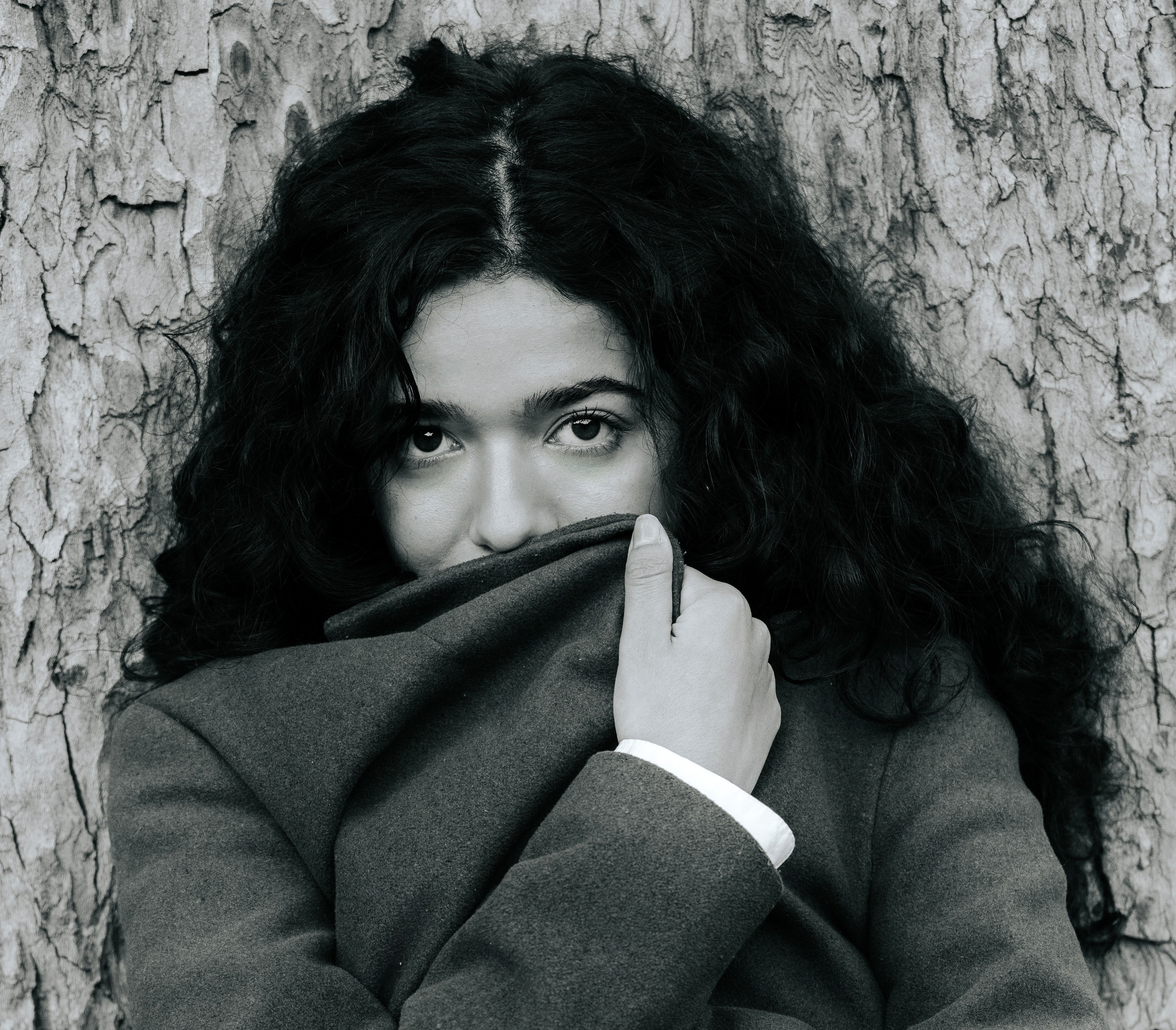 Portrait of Woman in Black and White · Free Stock Photo