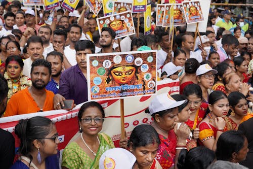 A Crowd Gathered during a Traditional Religious Ceremony 