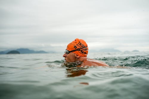 Man Swimming in Sea