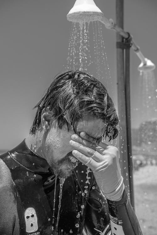Immagine gratuita di acqua, bianco e nero, doccia
