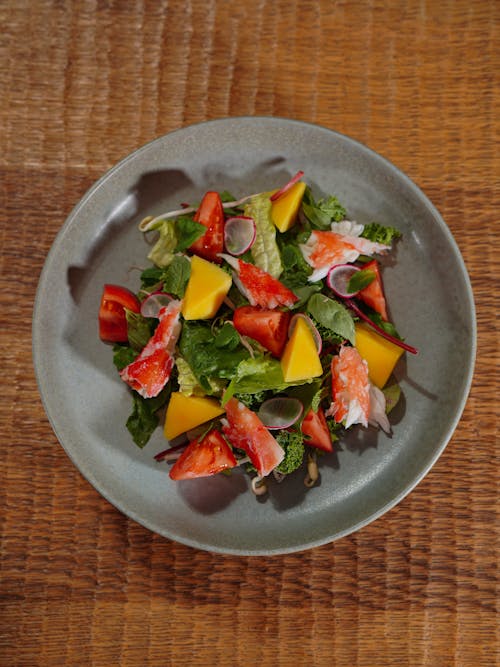 Vegetable Salad on a Plate 