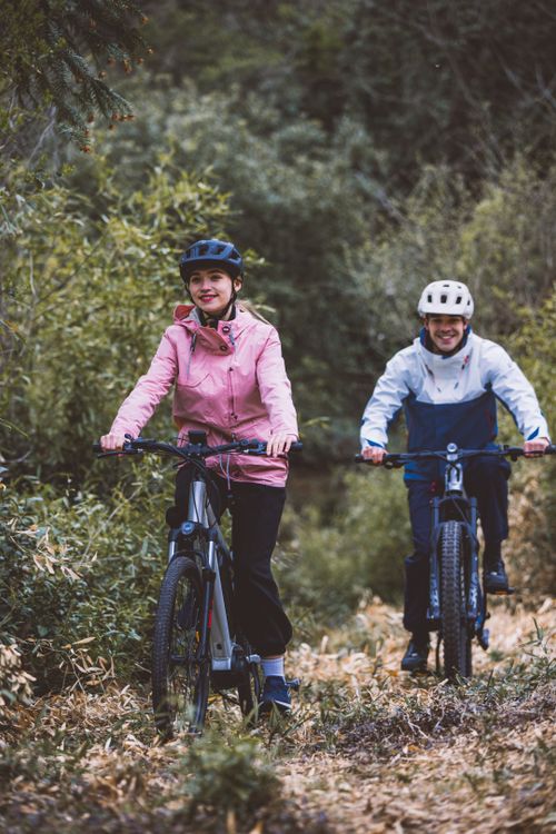 Couple Riding on Bikes in a Forest · Free Stock Photo