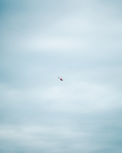 Red Helicopter in the Sky