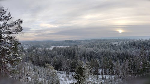 View from "Klevsjöloft" in winter time