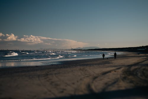 Waves and Beach on Sea Shore