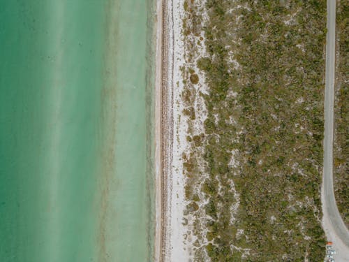 Foto stok gratis fotografi udara, Pandangan atas, pantai