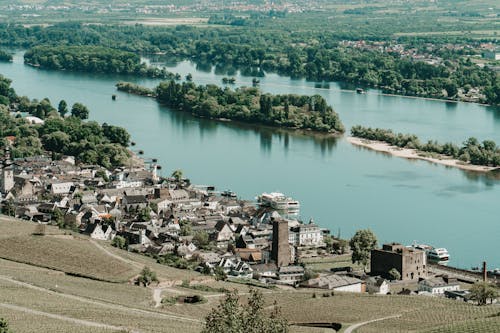 Town by Rhine River in Germany