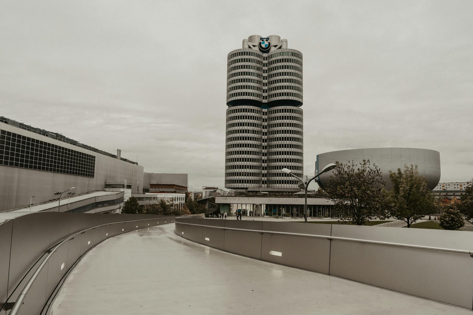 Exterior of the BMW Headquarters in Munich, Germany