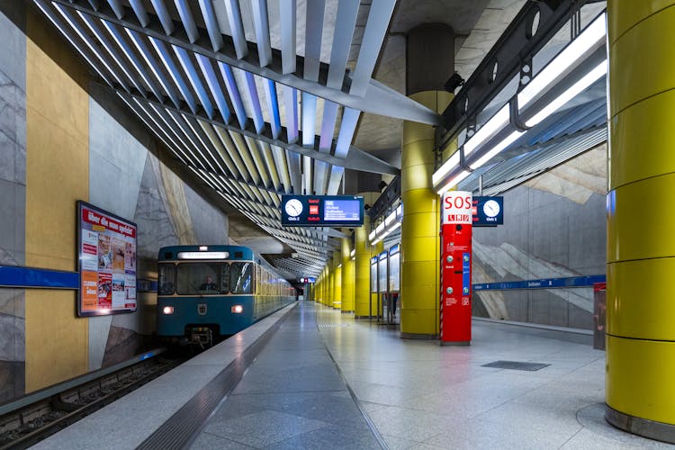 Train On A Railway Station 