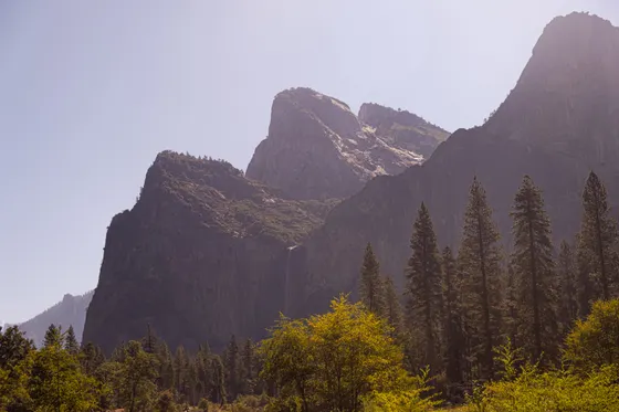 Nevada Fall and Liberty Cap from the John Muir Trail