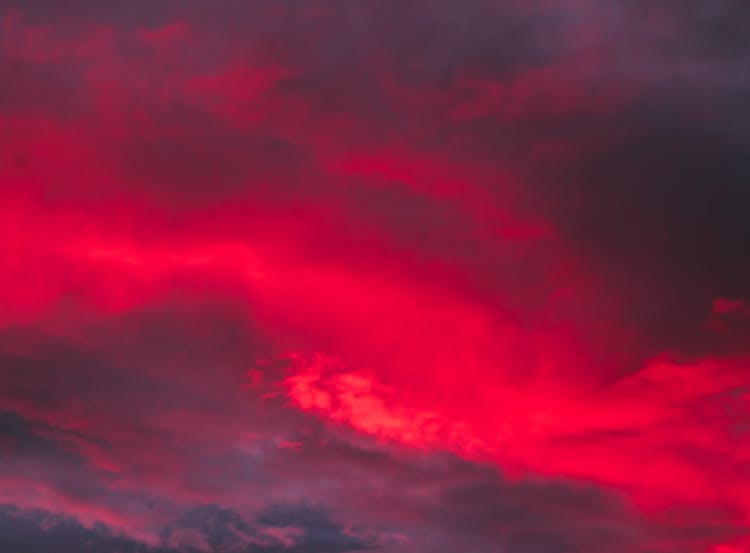 Red Clouds During Sunset