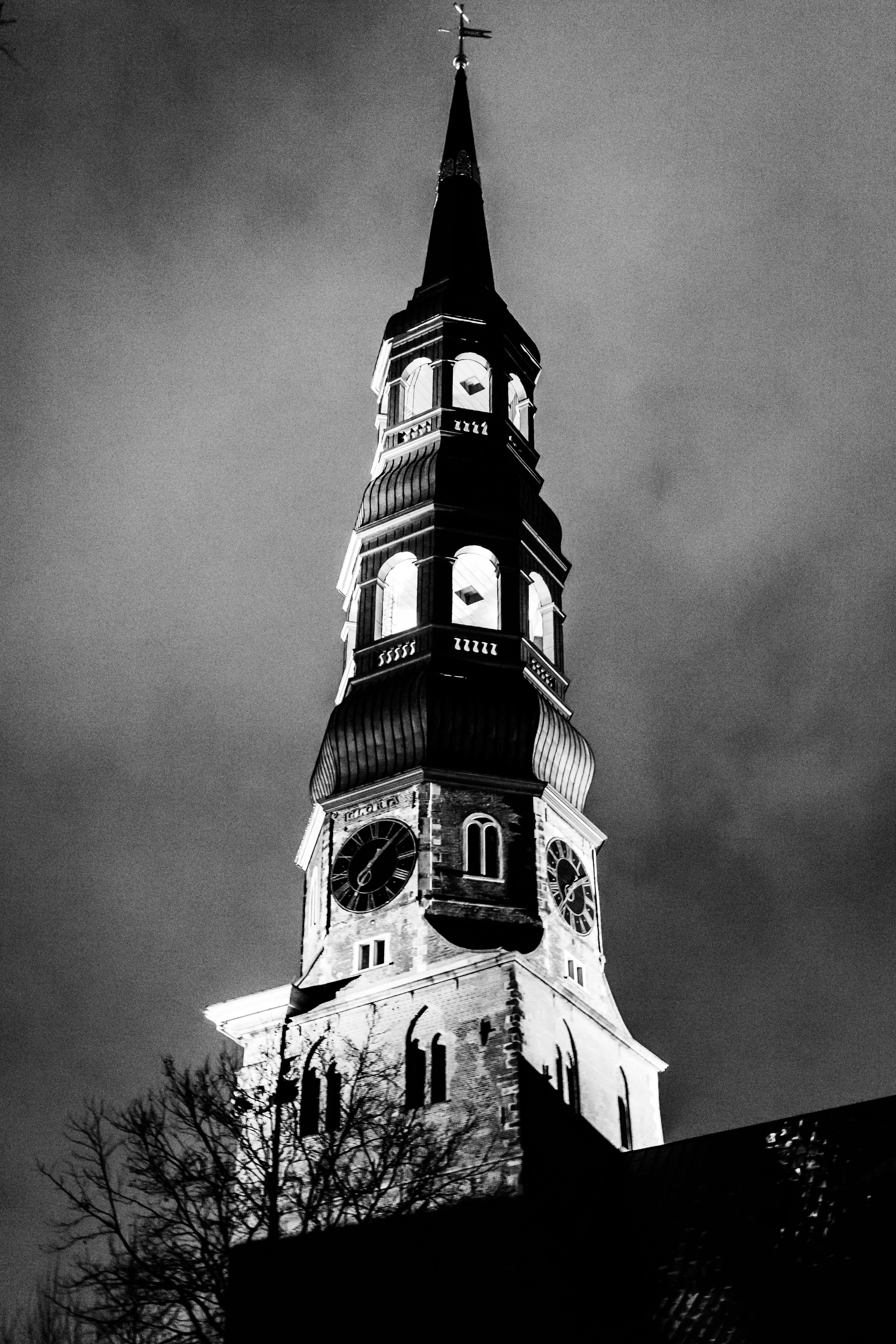 Free stock photo of black and white, church, dramatic