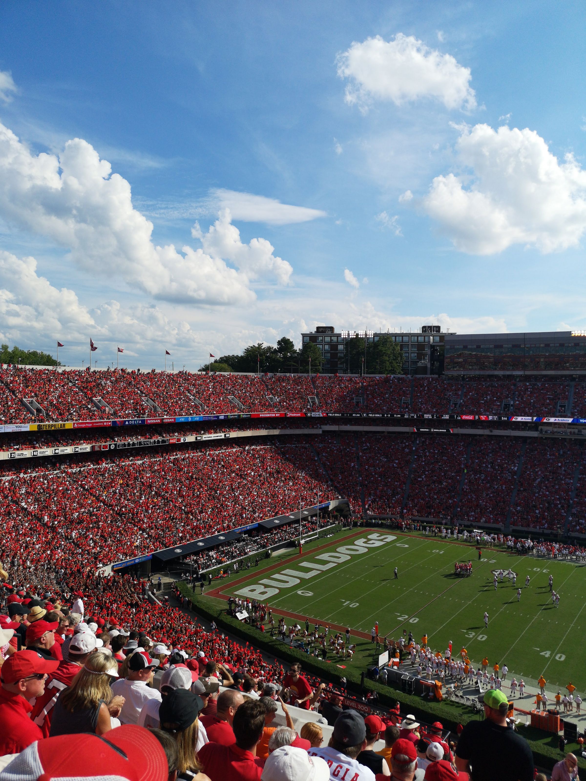 Football fans cheering in stadium