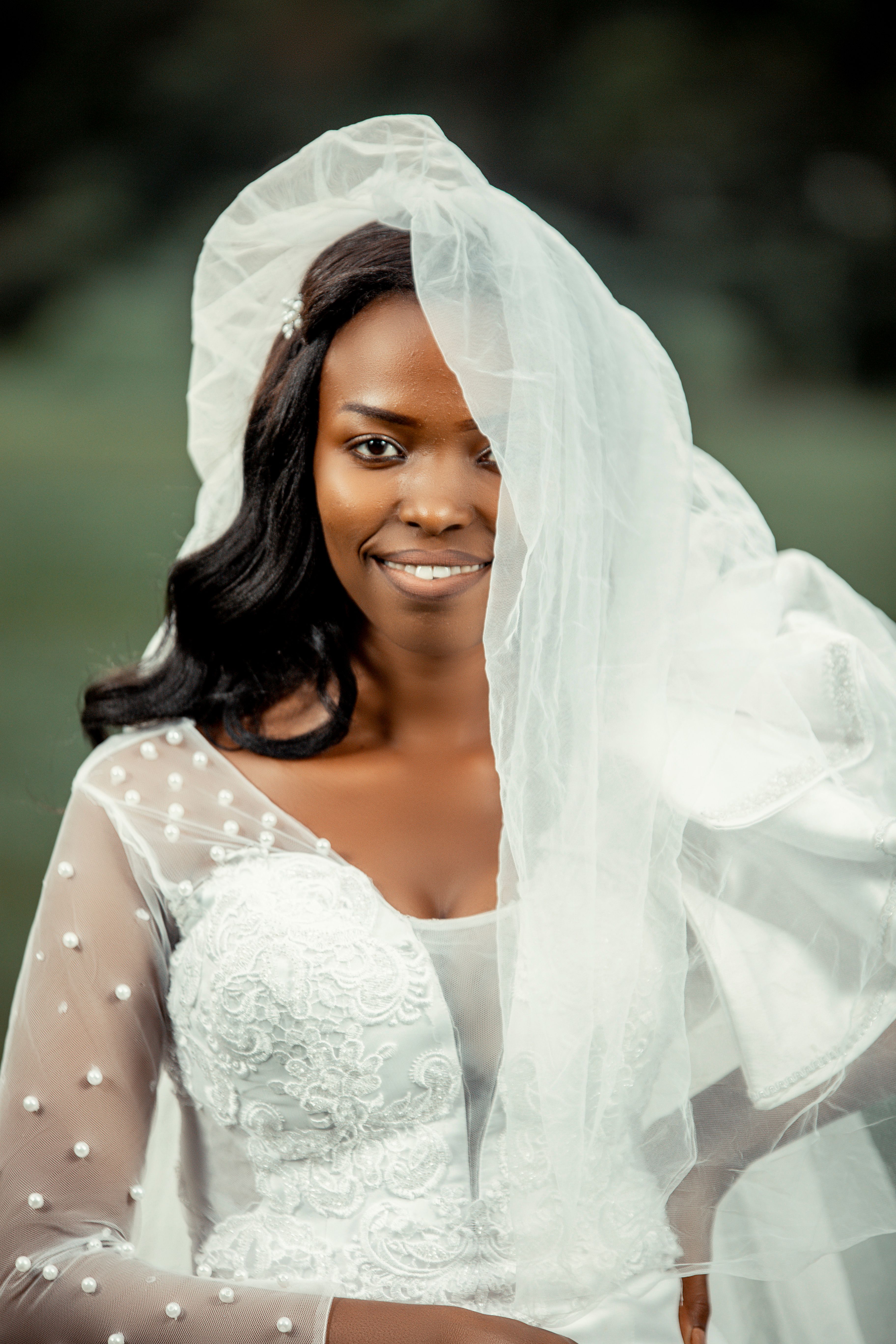 Portrait of Bride Wearing Veil · Free Stock Photo