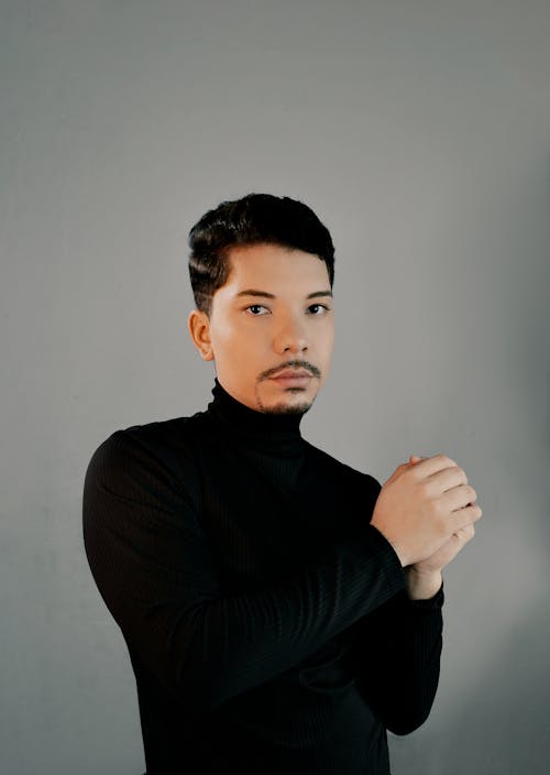 Portrait of a Young Man in a Black Turtleneck 