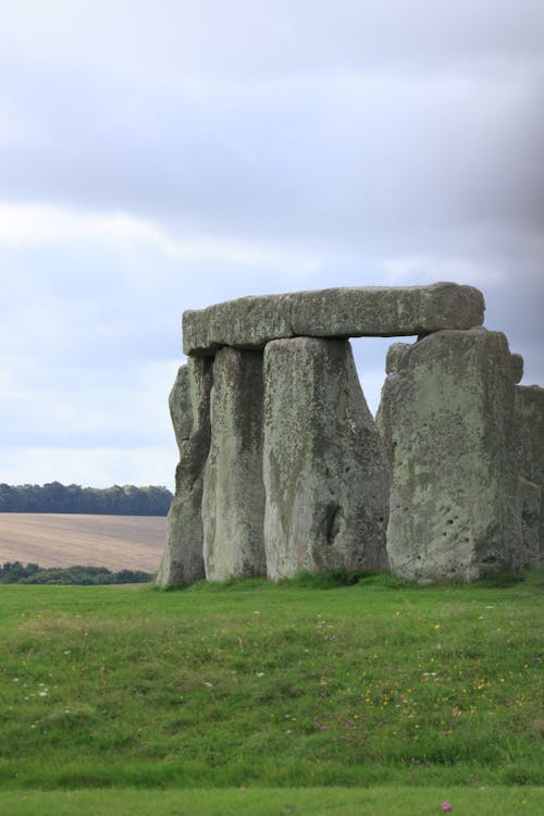 View of Stonehenge, Salisbury Plain in Wiltshire, England