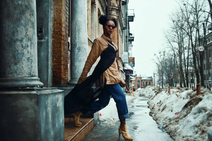 American woman trendy