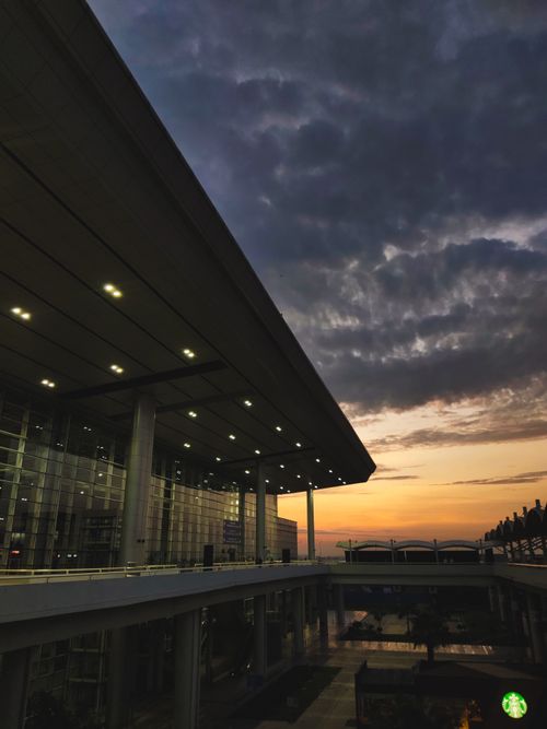 Free Chandigarh Airport Sunrise Stock Photo
