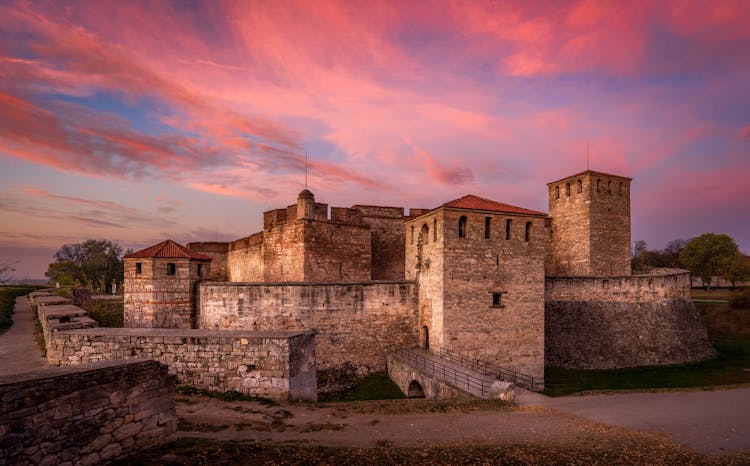 Baba Vida Castle In Bulgaria At Dusk