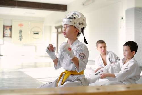 Foto profissional grátis de artes marciais, capacete de segurança, caratê