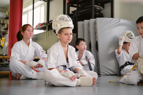 Kids During Judo Class