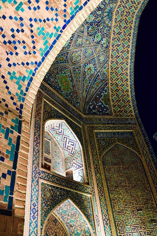Ornamented Ceiling in Building in Uzbekistan