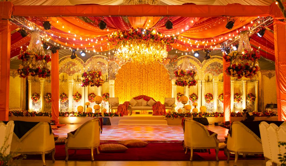 Ornate wedding venue décor