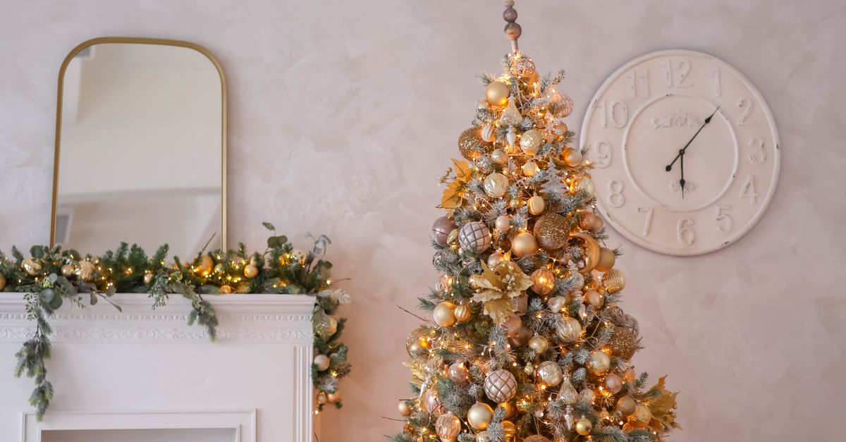 Elegant Living Room with Christmas Tree · Free Stock Photo