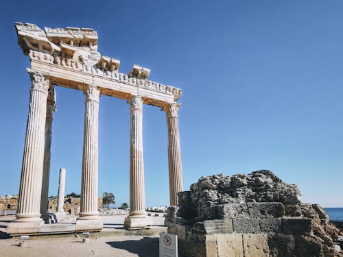 Free Historical Columns from Ancient Times, Acropolis, Athens, Greece Stock Photo