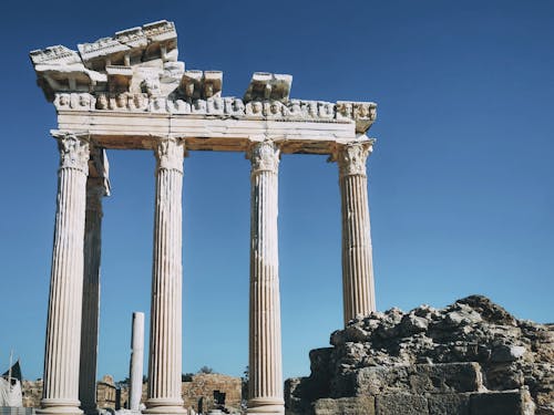 Free Historical Columns from Ancient Times, Acropolis, Athens, Greece Stock Photo