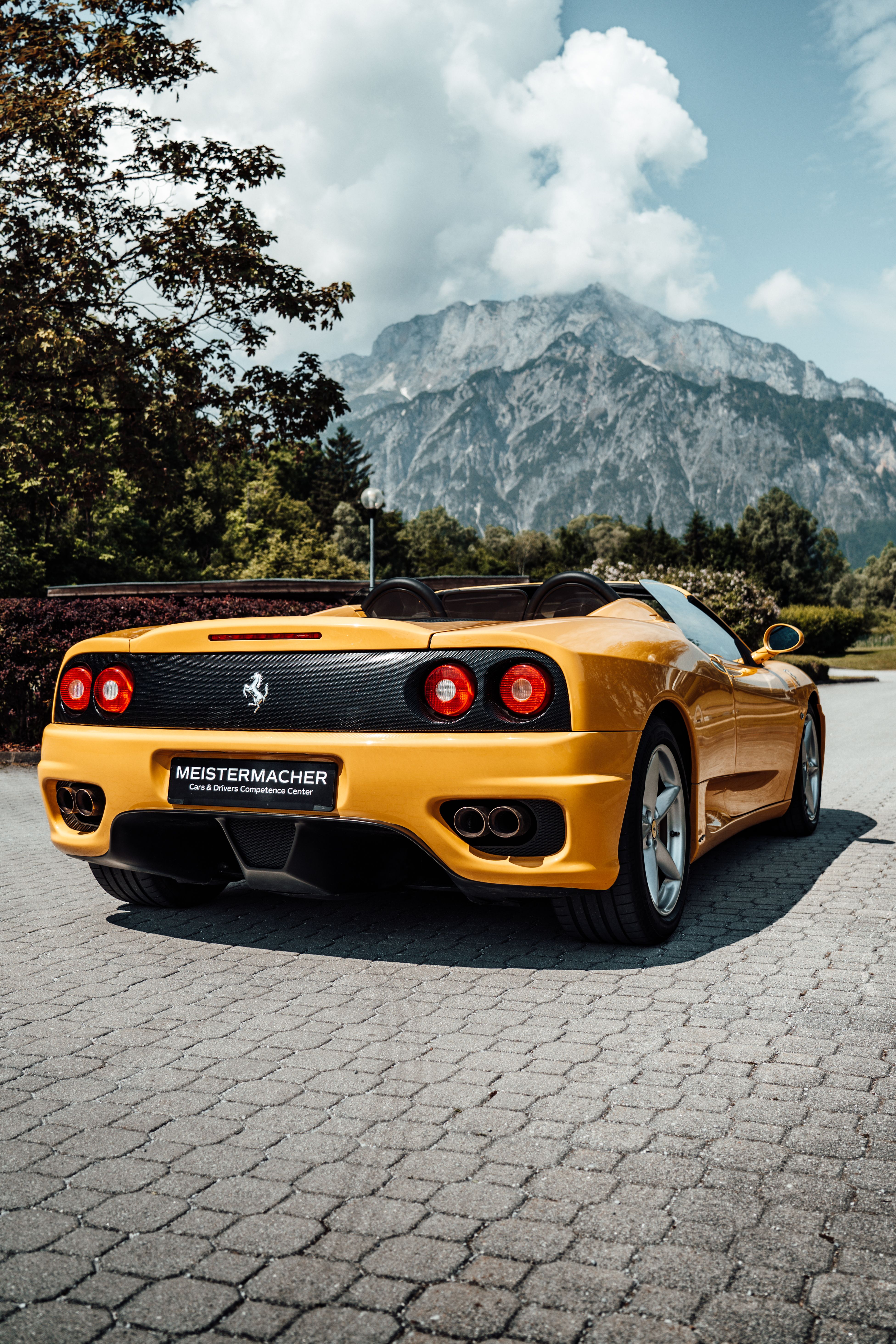 Yellow Ferrari on a Road · Free Stock Photo