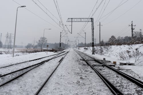 Railway Tracks in Countryside