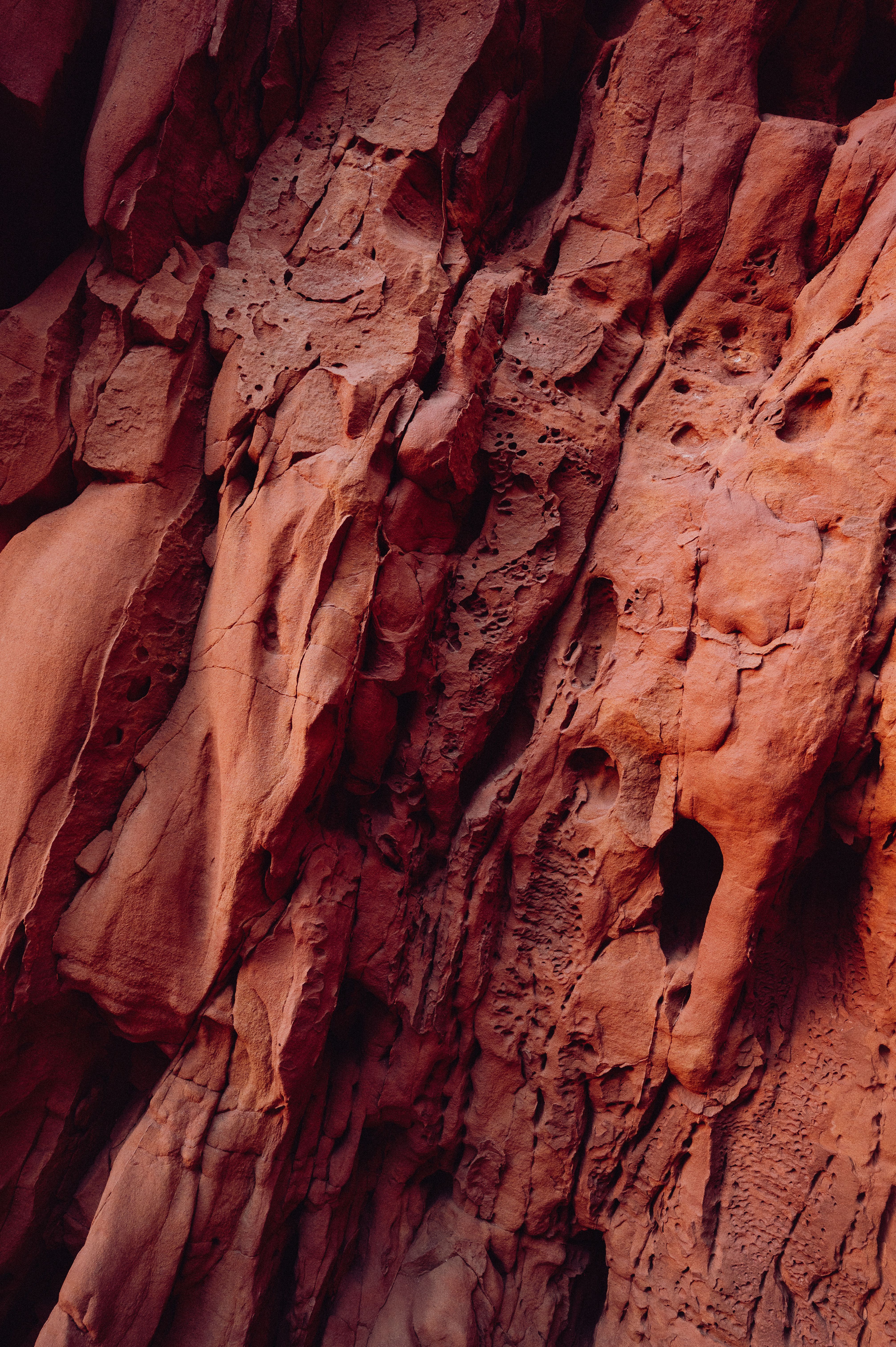 Close-up of Red Rock Formation Surface · Free Stock Photo