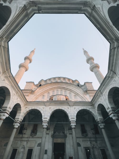 Low Angle View of the Nuruosmaniye Mosque, Istanbul, Turkey 