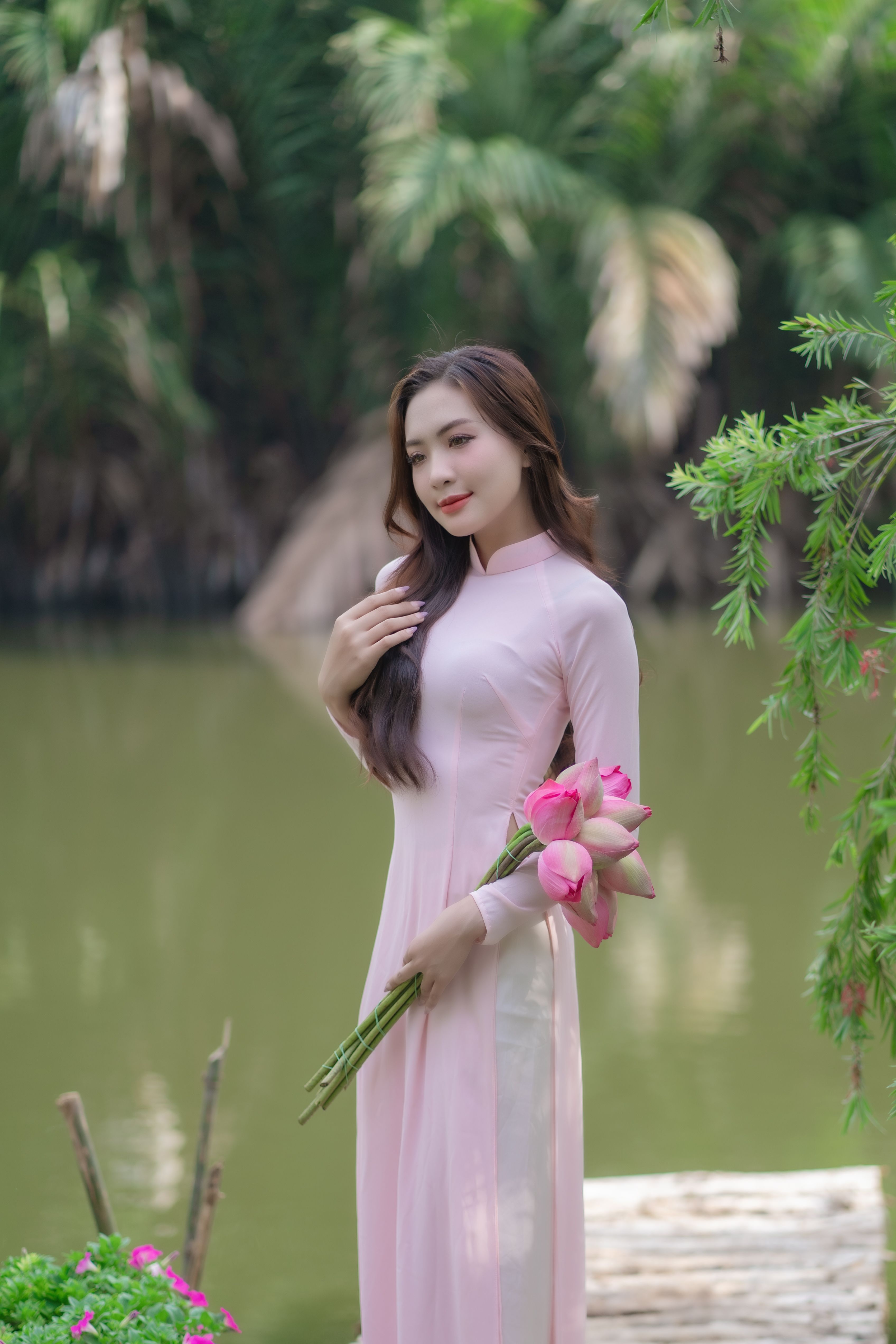 Woman in a Pink Dress · Free Stock Photo