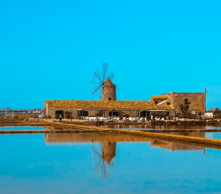 Photo Of The Saline Della Laguna In Marsala, Sicily, Italy